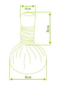 Травяной массажный мешочек для тела «Тайский массаж» Herbolica 160г, d-8см 