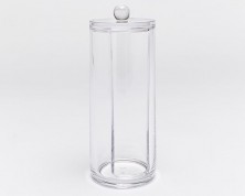 Диспенсер для ватных дисков с крышкой (d-7,5см, h-19см)